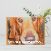 INVITATIES VAN DOGGIE BIRTHDAY-PARTIJ KAART (Staand voorkant)