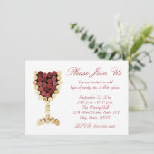 Invitaties van kurkwijn kaart (Staand voorkant)