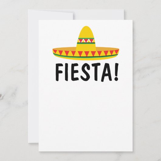 INVITATIES VAN MEXICAN FIESTA PARTIJ PERSONALIZE KAART (Voorkant)