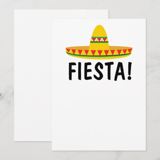 INVITATIES VAN MEXICAN FIESTA PARTIJ PERSONALIZE KAART (Voorkant / Achterkant)
