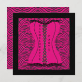 INVITATIES VAN MODERNE DIERAFDRUKBACHELORETTE KAART (Voorkant / Achterkant)