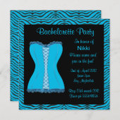 INVITATIES VAN MODERNE DIERAFDRUKBACHELORETTE KAART (Voorkant / Achterkant)