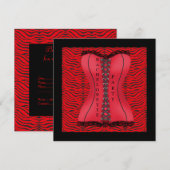 INVITATIES VAN MODERNE DIERAFDRUKBACHELORETTE KAART (Voorkant / Achterkant)