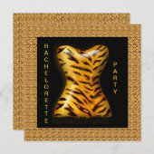 INVITATIES VAN MODERNE DIERAFDRUKBACHELORETTE KAART (Voorkant / Achterkant)