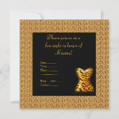 INVITATIES VAN MODERNE DIERAFDRUKBACHELORETTE KAART (Achterkant)