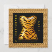 INVITATIES VAN MODERNE DIERAFDRUKBACHELORETTE KAART (Voorkant)