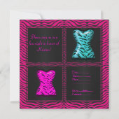 INVITATIES VAN MODERNE DIERAFDRUKBACHELORETTE KAART (Achterkant)