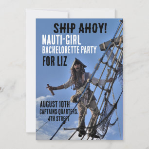 INVITATIES VAN PIRATE THEME BACHELORETTE PARTIJ KAART