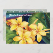 Invitaties van Tropical Paradise Plumeria Luau Kaart (Voorkant / Achterkant)