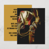 INVITATIES VAN westerne THEMED BIRTHDAY PARTIJ Kaart (Voorkant / Achterkant)