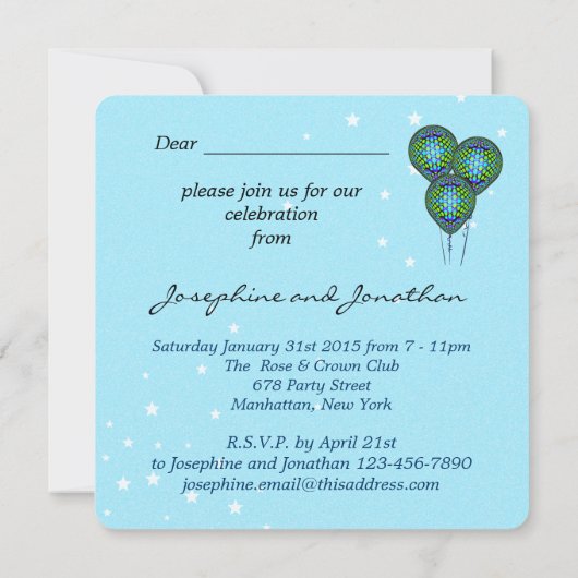 Invitaties voor de nieuwe huishouding kaart (Achterkant)