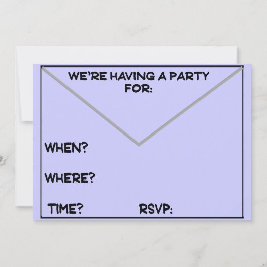 INVITATIES VOOR DE VERVANGING VAN POSTWERKER KAART (Achterkant)