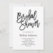 Invitaties voor geborstelde Bridal Shower Kaart (Voorkant)