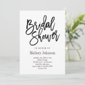 Invitaties voor geborstelde Bridal Shower Kaart (Staand voorkant)