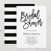 Invitaties voor geborstelde Bridal Shower Kaart (Voorkant / Achterkant)