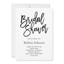 Invitaties voor geborstelde Bridal Shower