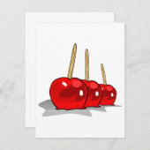 Invitaties voor geCanideerde appelen Kaart (Voorkant / Achterkant)