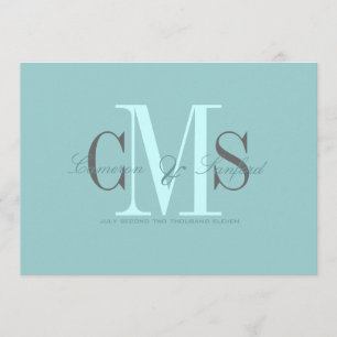 Invitaties voor hedendaagse en klastige monogram b kaart
