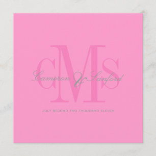 Invitaties voor hedendaagse en leselijke bruiloft kaart