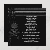 Invitaties voor industriële Gothic met kettingsche Kaart (Voorkant / Achterkant)