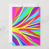 Invitaties voor kleurenplash Bold Birthday Party Kaart (Achterkant)