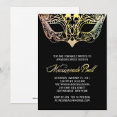 Invitaties voor kleurrijk Masquerade Kaart (Voorkant / Achterkant)