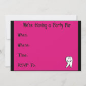 Invitaties voor tandheelkundige verzorging kaart (Achterkant)