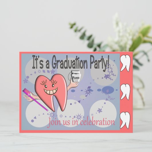 Invitaties voor tandheelkundige verzorging kaart (Staand voorkant)