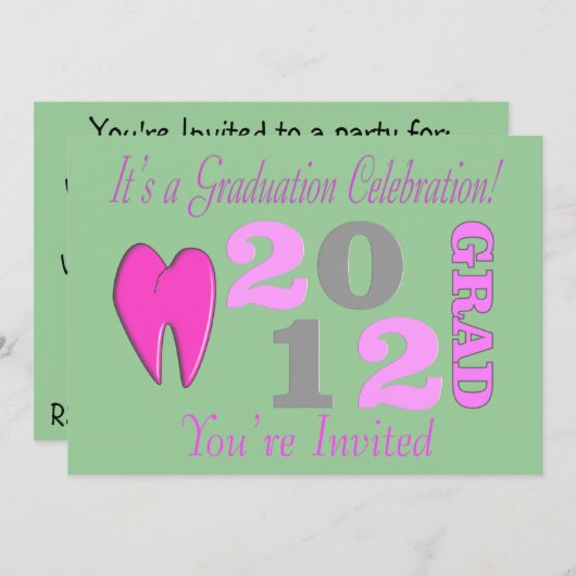 Invitaties voor tandheelkundige verzorging kaart (Voorkant / Achterkant)