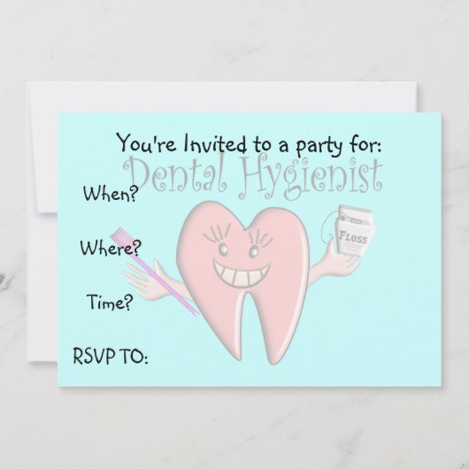 Invitaties voor tandheelkundige verzorging kaart (Achterkant)