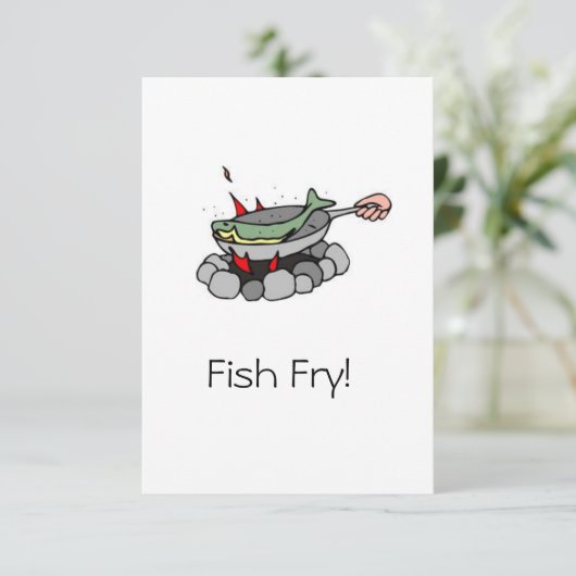 Invitaties voor visvissen kaart (Staand voorkant)