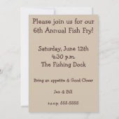 Invitaties voor visvissen kaart (Achterkant)