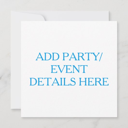 INVITATIES - WITSERSE ZUIDELIJKE ONTVANGST COCKTAI KAART (Achterkant)