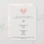 Invitation (10,8 x 14,2 cm) - Baby Shower Briefkaart (Voorkant / Achterkant)