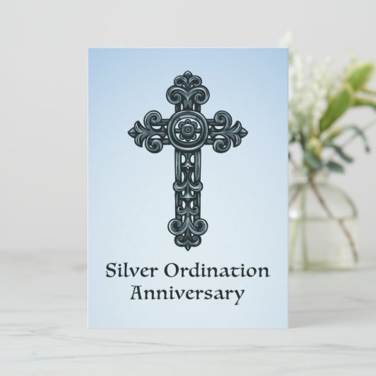 Invitation 25th Ordination Anniversary Priest Kaart (Staand voorkant)