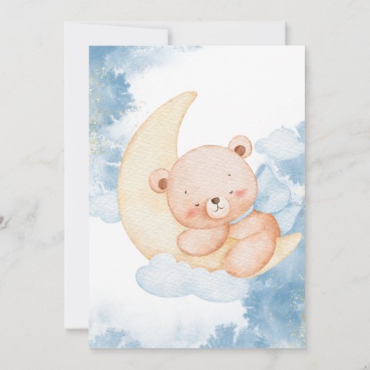 Invitation A reception for our little bear Kaart (Achterkant)