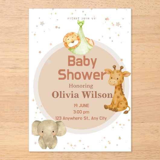 invitation acryl uitnodigingen (Voorkant)