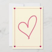 Invitation aesthetic de corazones rosas kaart (Achterkant)
