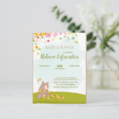 Invitation Baby Shower Bear and duckies Briefkaart (Staand voorkant)