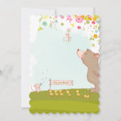 Invitation Baby Shower Bear and duckies Kaart (Achterkant)