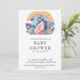 Invitation baby shower in het Frans Kaart
