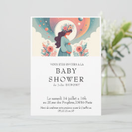 Invitation baby shower in het Frans Kaart