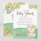 Invitation Baby Shower Little Bear Kaart (Voorkant / Achterkant)