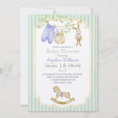 Invitation baby shower with charming designs. kaart (Voorkant)