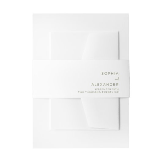 Invitation Belly Band Uitnodigingen Wikkel (Voorkant Voorbeeld)