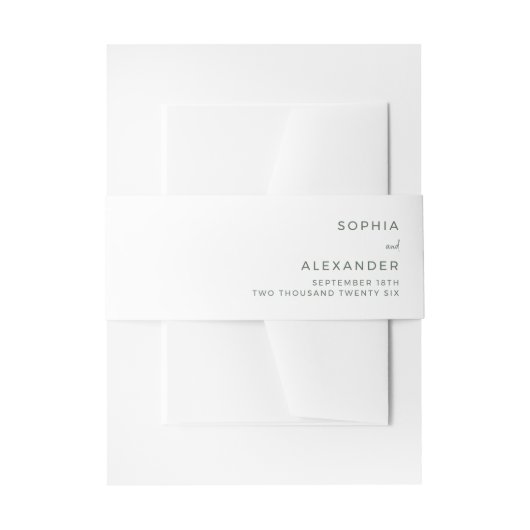 Invitation Belly Band Uitnodigingen Wikkel (Voorkant Voorbeeld)