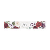 Invitation Belly Band Wit Roses Goud Geometrisch Uitnodigingen Wikkel (Vlak)