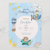 Invitation birthday for kids kaart (Voorkant / Achterkant)