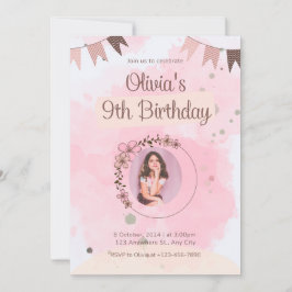 Invitation birthday kaart