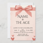 Invitation birthday kaart (Voorkant)